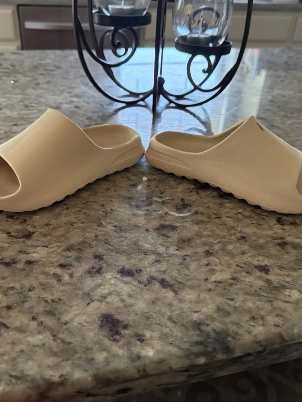 Kids Cream Slide Sandals — Soft Slip-On Comfort